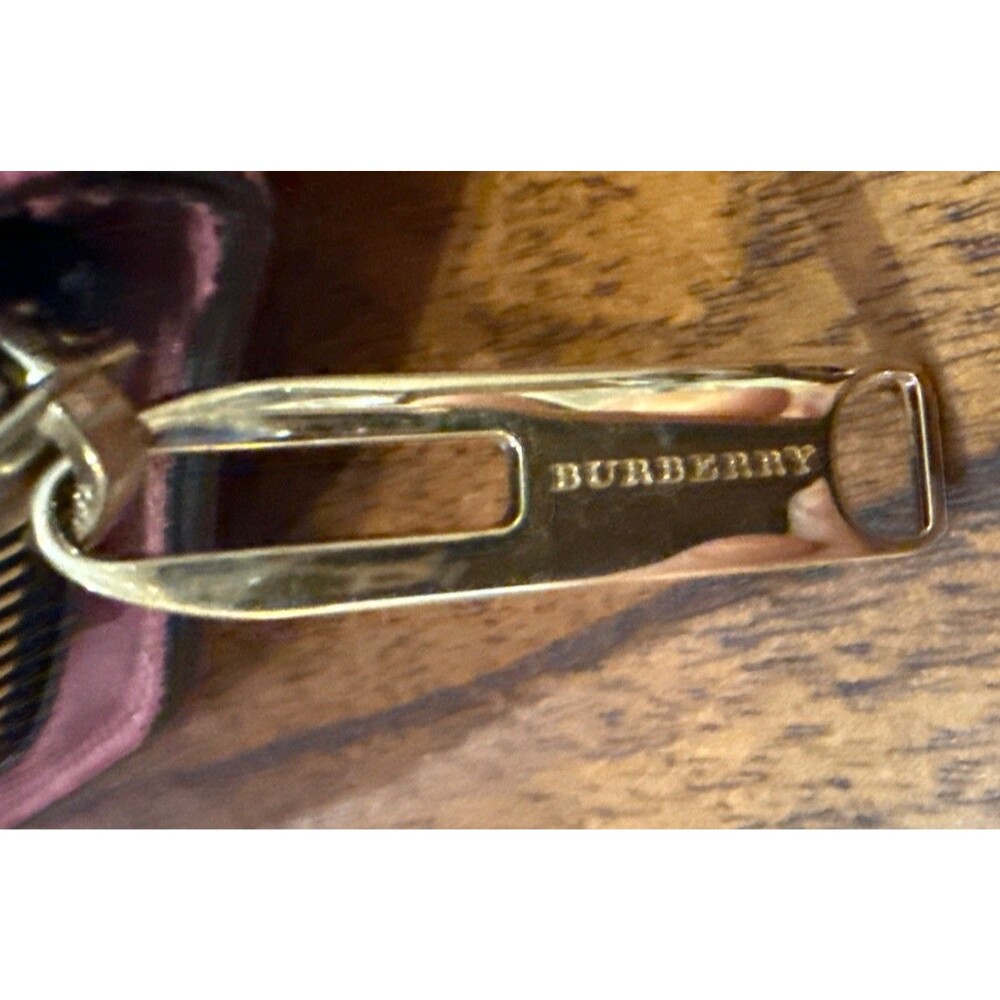 BURBERRY Crossbody Bag Pink Embossed Leather Good Used Condition - Picture 12 of 14